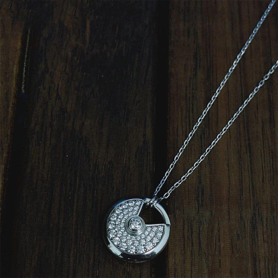 [vivabelle]AMULETTE SILVER FULL DIAMOND NECKLACE