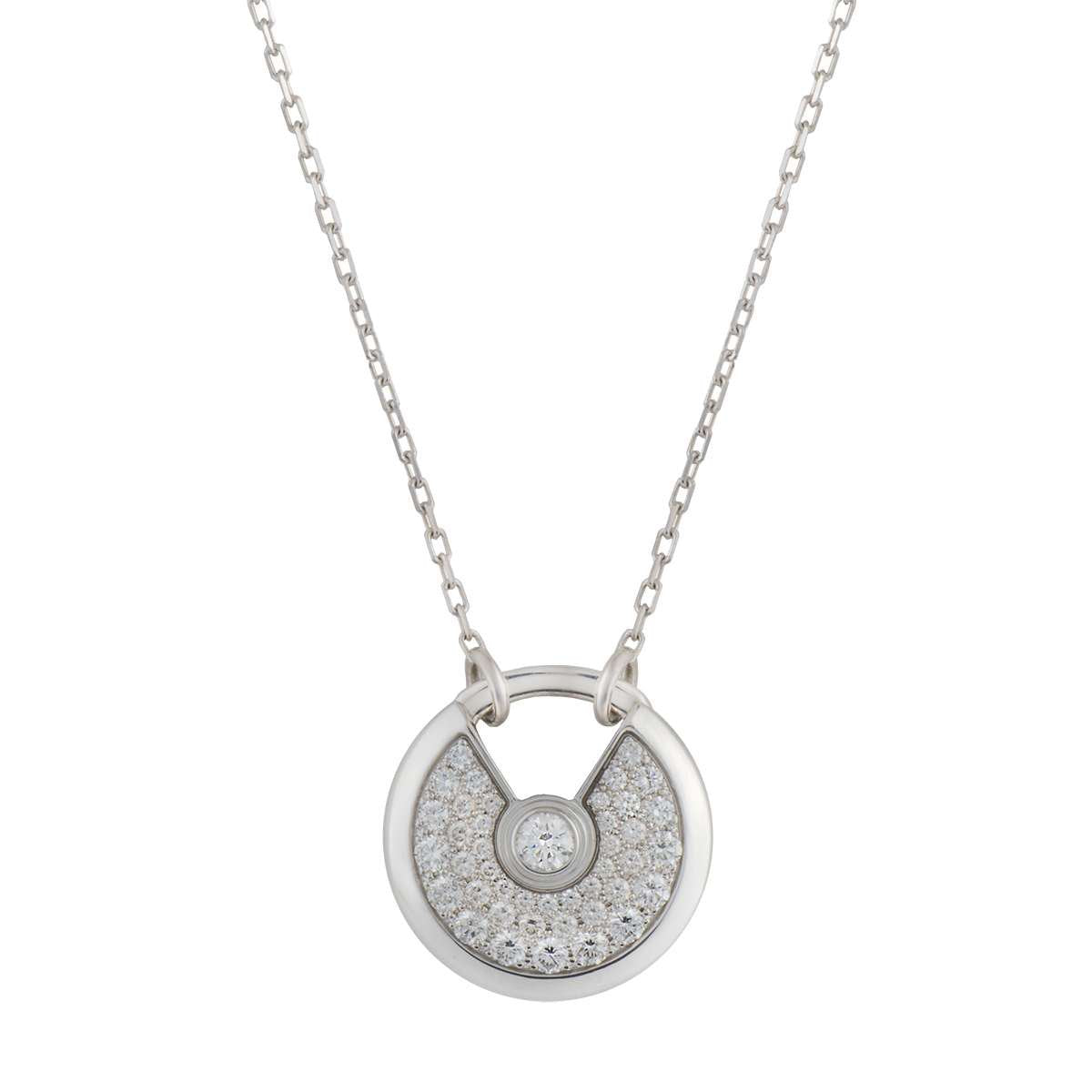 [vivabelle]AMULETTE SILVER FULL DIAMOND NECKLACE