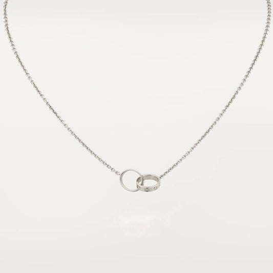 [vivabelle]LOVE NECKLACE PINK GOLD AND SILVER
