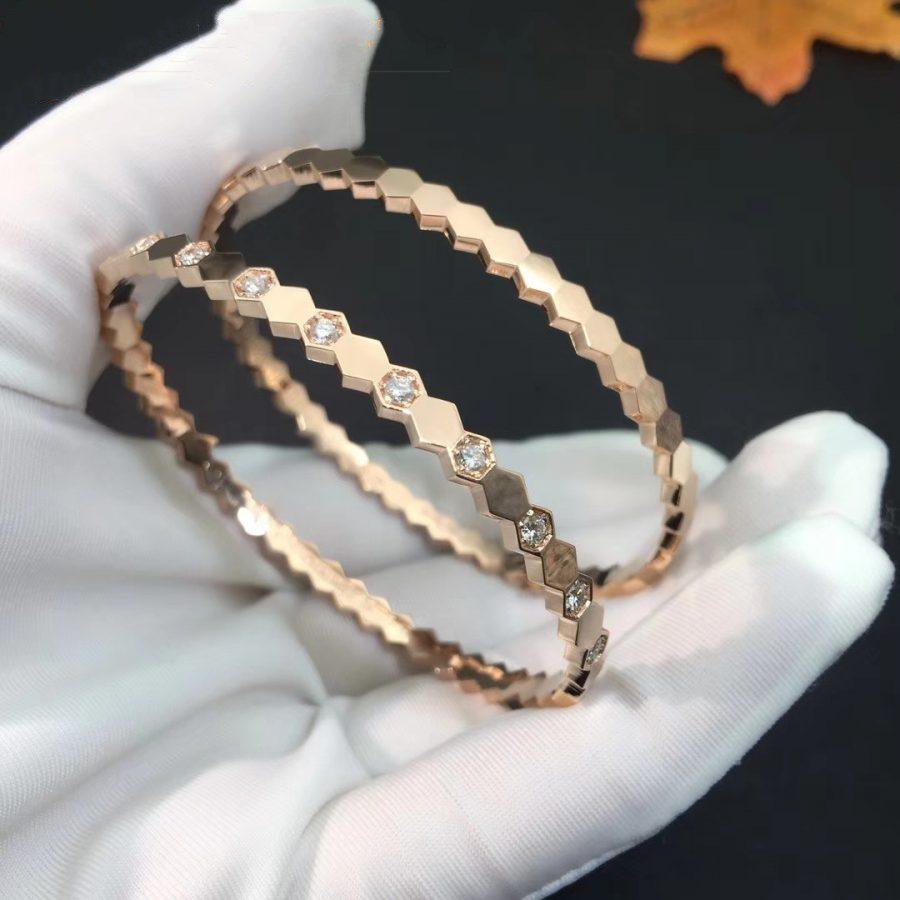 [vivabelle]BEE LOVE PINK GOLD DIAMOND BRACELET