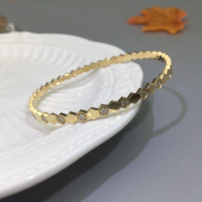 [vivabelle]BEE LOVE GOLD DIAMOND BRACELET