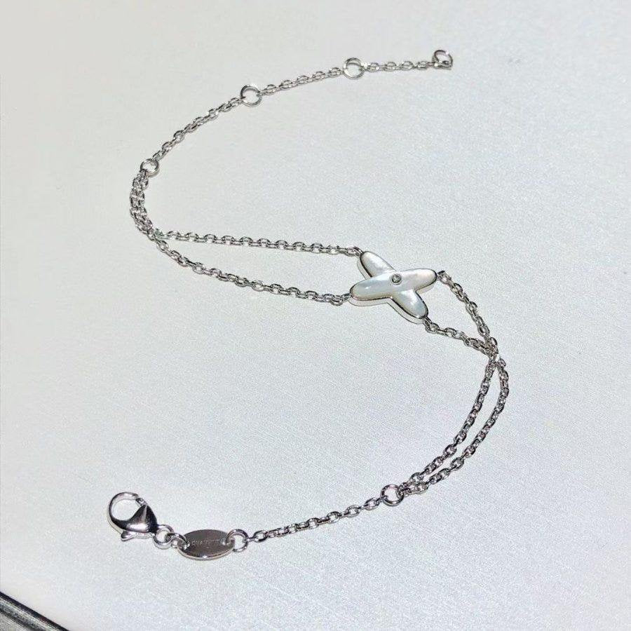 [vivabelle]JEUX BRACELET WHITE MOP SILVER 1 DIAMOND