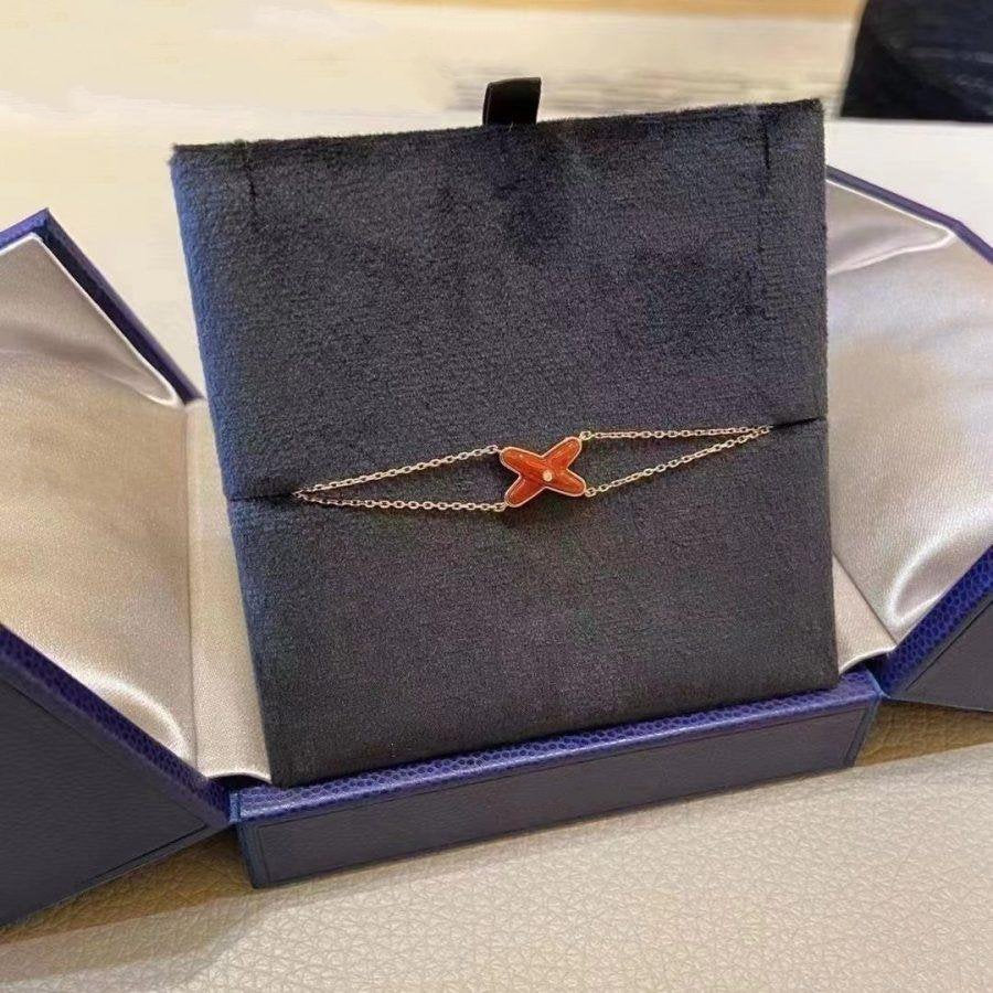 [vivabelle]JEUX BRACELET CARNELIAN PINK GOLD 1 DIAMOND