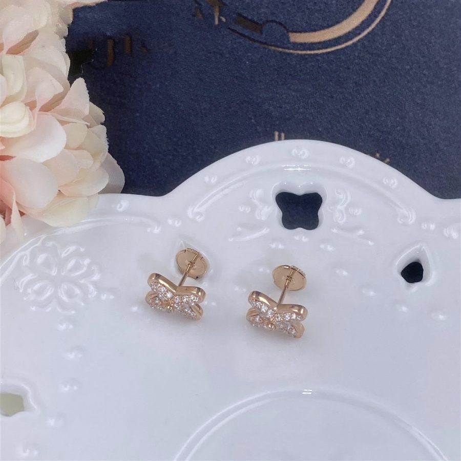 [vivabelle]JEUX DE PINK GOLD DIAMOND EARRINGS