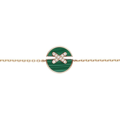 [vivabelle]JEUX DE BRACELET MALACHITE PINK GOLD DIAMONDS