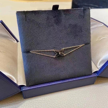 [vivabelle]JEUX BRACELET ONYX PINK GOLD 1 DIAMOND