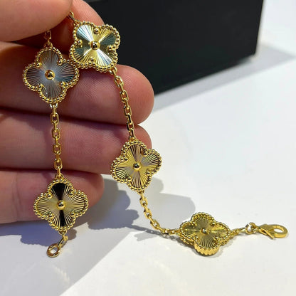 [vivabelle]CLOVER 5 FLOWERS LASER BRACELET