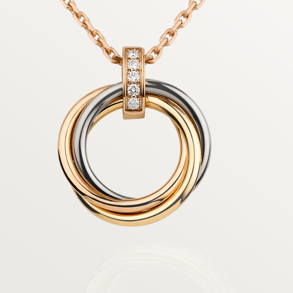 [vivabelle]TRINITY NECKLACE GOLD  DIAMONDS