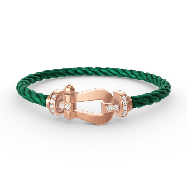 [vivabelle]FORCE LARGE HORSESHOE HALF DIAMOND BRACELET ROSE GOLD