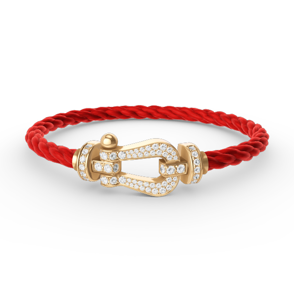 [vivabelle]FORCE LARGE HORSESHOE FULL DIAMOND BRACELET GOLD