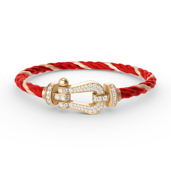 [vivabelle]FORCE LARGE HORSESHOE FULL DIAMOND BRACELET GOLD