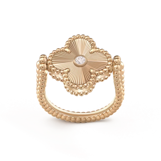 [vivabelle]CLOVER RIVERSIBLE ROSE GOLD RING