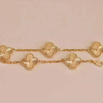 [vivabelle]CLOVER 5 FLOWERS LASER BRACELET