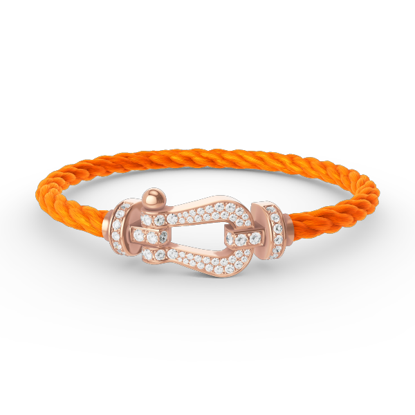 [vivabelle]FORCE LARGE HORSESHOE FULL DIAMOND BRACELET ROSE GOLD