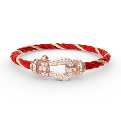 [vivabelle]FORCE LARGE HORSESHOE FULL DIAMOND BRACELET ROSE GOLD