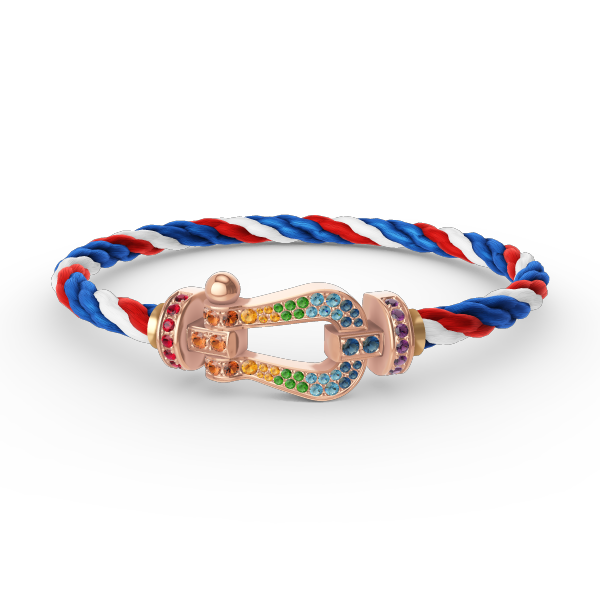 [vivabelle]FORCE LARGE HORSESHOE  COLORED DIAMOND BRACELET ROSE GOLD