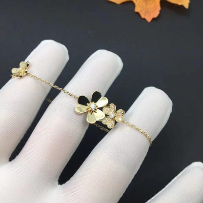 [vivabelle]FRIVOLE GOLD 5 FLOWERS BRACELET