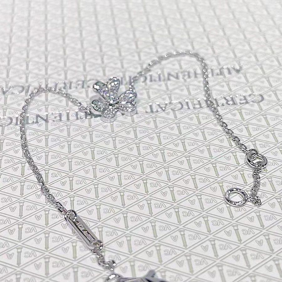 [vivabelle]FRIVOLE SILVER FLOWER DIAMOND BRACELET