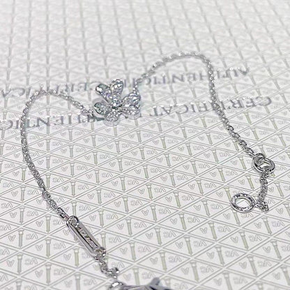 [vivabelle]FRIVOLE SILVER FLOWER DIAMOND BRACELET