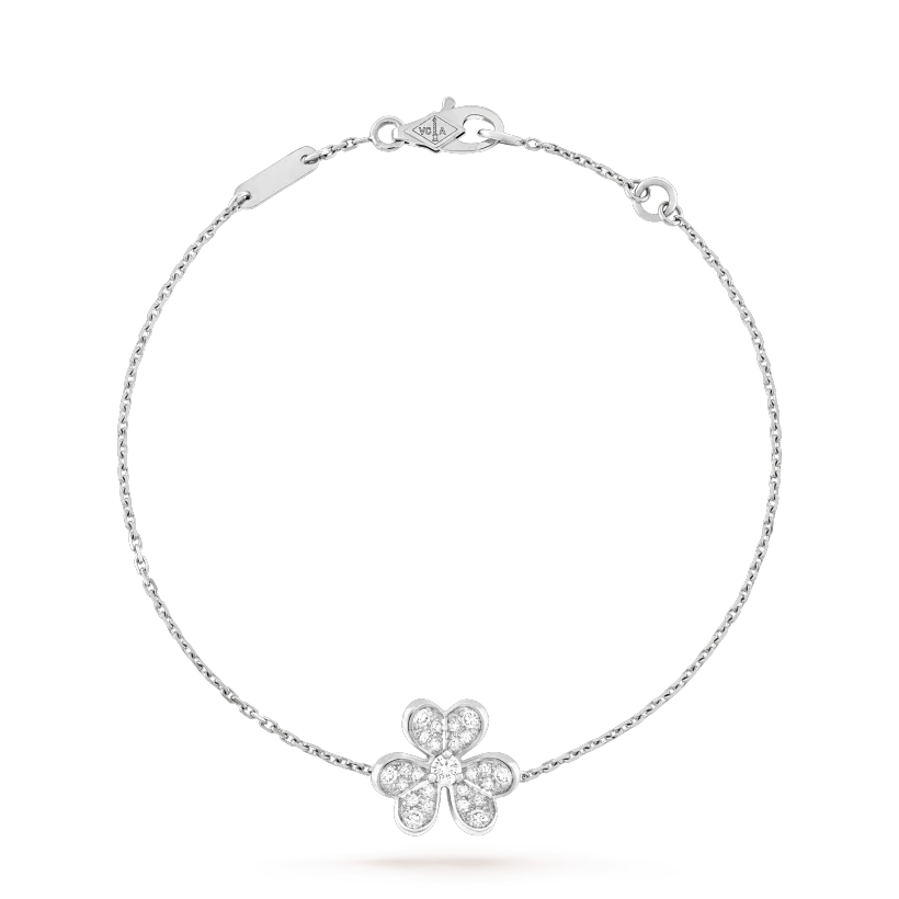 [vivabelle]FRIVOLE SILVER FLOWER DIAMOND BRACELET