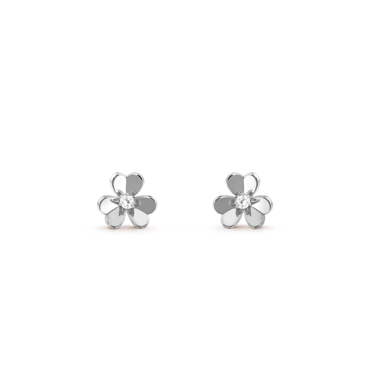 [vivabelle]FRIVOLE MINI SILVER FLOWER EARRINGS