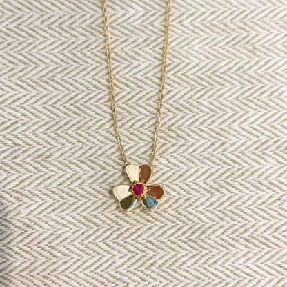 [vivabelle]FRIVOLE GOLD FLOWER NECKLACE