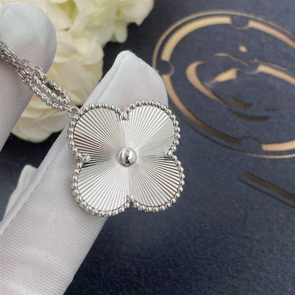 [vivabelle]CLOVER 25MM SILVER BIG CLOVER NECKLACE