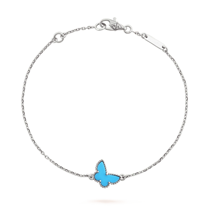 [vivabelle]BUTTERFLY TURQUOISE BUTTERFLY BRACELET SILVER