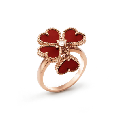 [vivabelle]SWEET CLOVER CARNELIAN RING