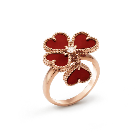 [vivabelle]SWEET CLOVER CARNELIAN RING