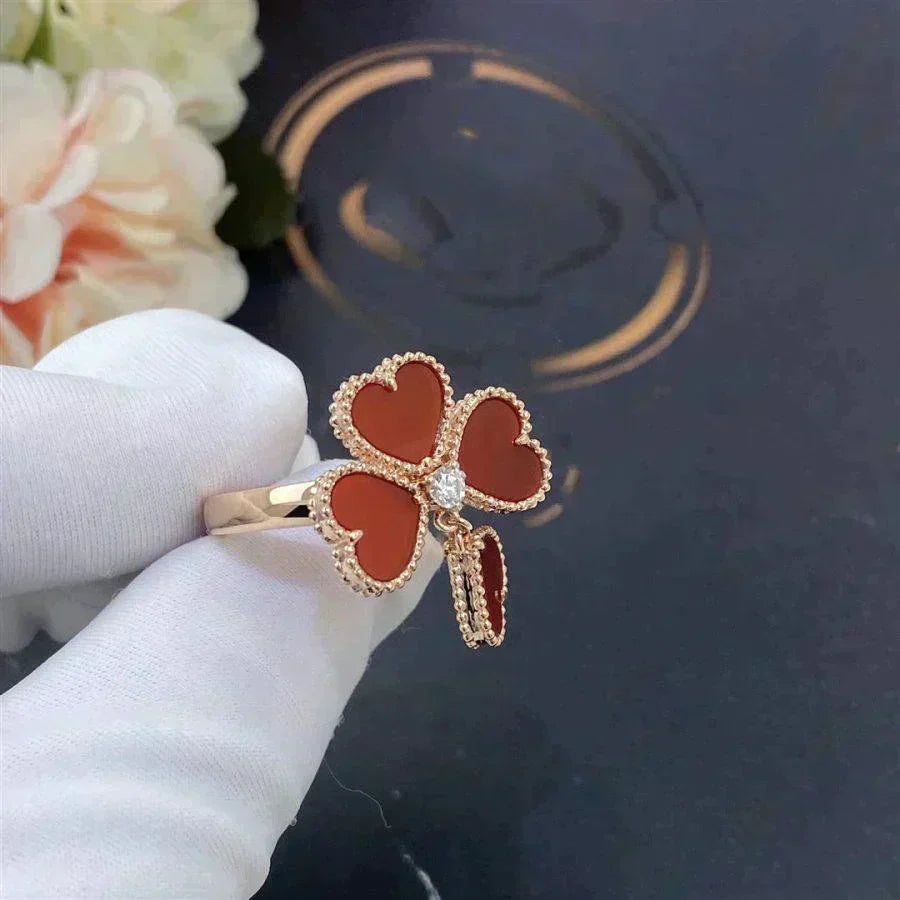 [vivabelle]SWEET CLOVER CARNELIAN RING