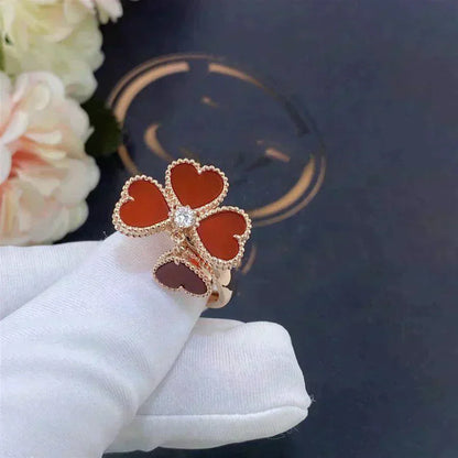 [vivabelle]SWEET CLOVER CARNELIAN RING