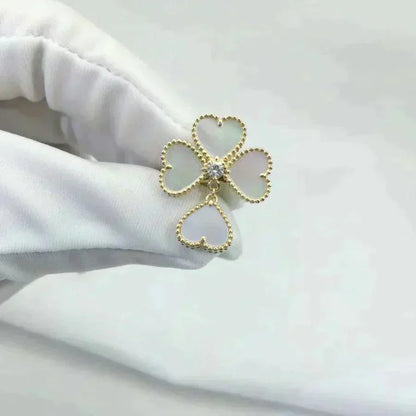 [vivabelle]SWEET CLOVER WHITE MOP RING