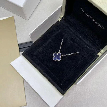 [vivabelle]CLOVER 15MM PIETERSITE NECKLACE SILVER