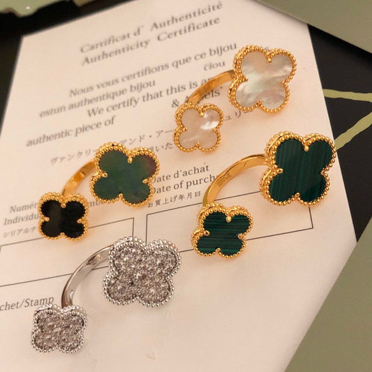 [vivabelle]CLOVER BETWEEN THE FINGER RING